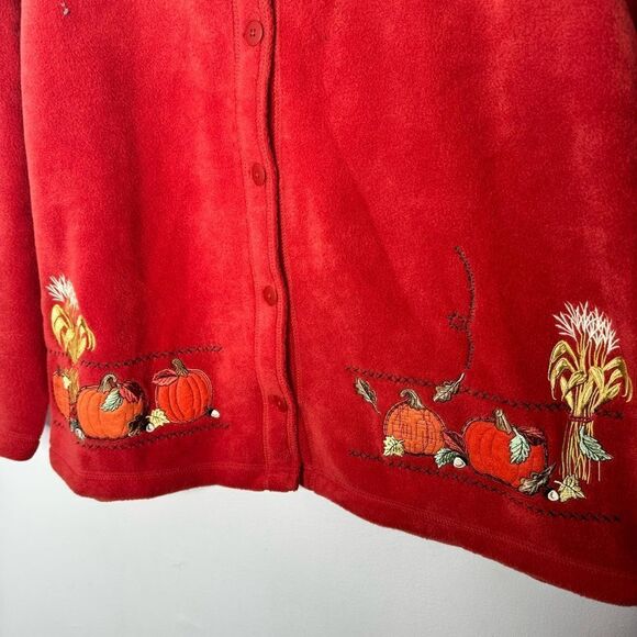 Croft & barrow fall fleece button up cardigan size 1X - Picture 3 of 7